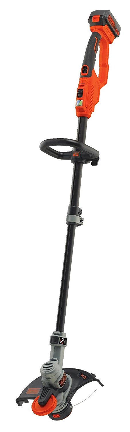 Black + Decker 18V Akku-Rasentrimmer, Motorsense, Rasenkantenschneider, 30 cm Schnittbreite, STC1840